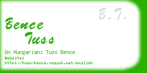 bence tuss business card